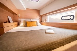 Cabin berth aboard the Bali 4.4 catamaran