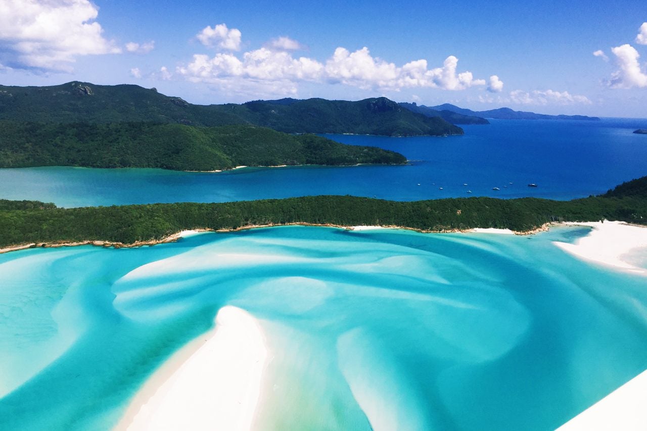 Australia aerial view of yachts on ownership program adventure