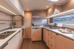 Fountaine Pajot Alegria 67 sailing catamaran kitchen