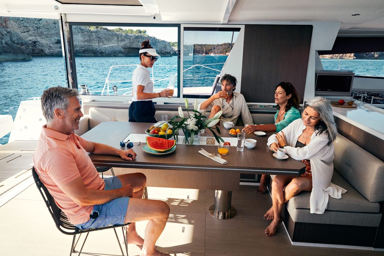 Family aboard a new Bali yacht