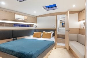 Large double berth cabin on the Dufour 61 monohull