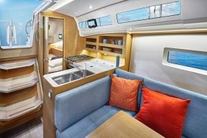 Jeanneau Sun Odyssey 380 monohull galley and companionway