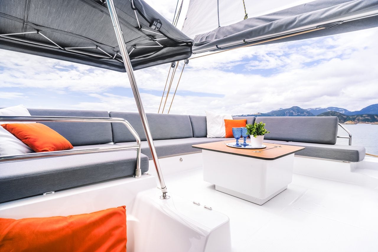 Fountaine Pajot Tanna 47 catamaran flybridge seating