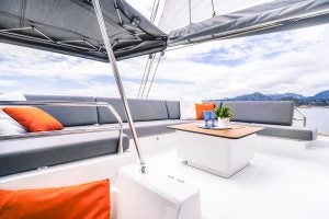 Fountaine Pajot Tanna 47 catamaran flybridge seating